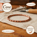 Cove-Kupfer-Fusskettchen, 99,9 % reines Kupfer, handgefertigt
