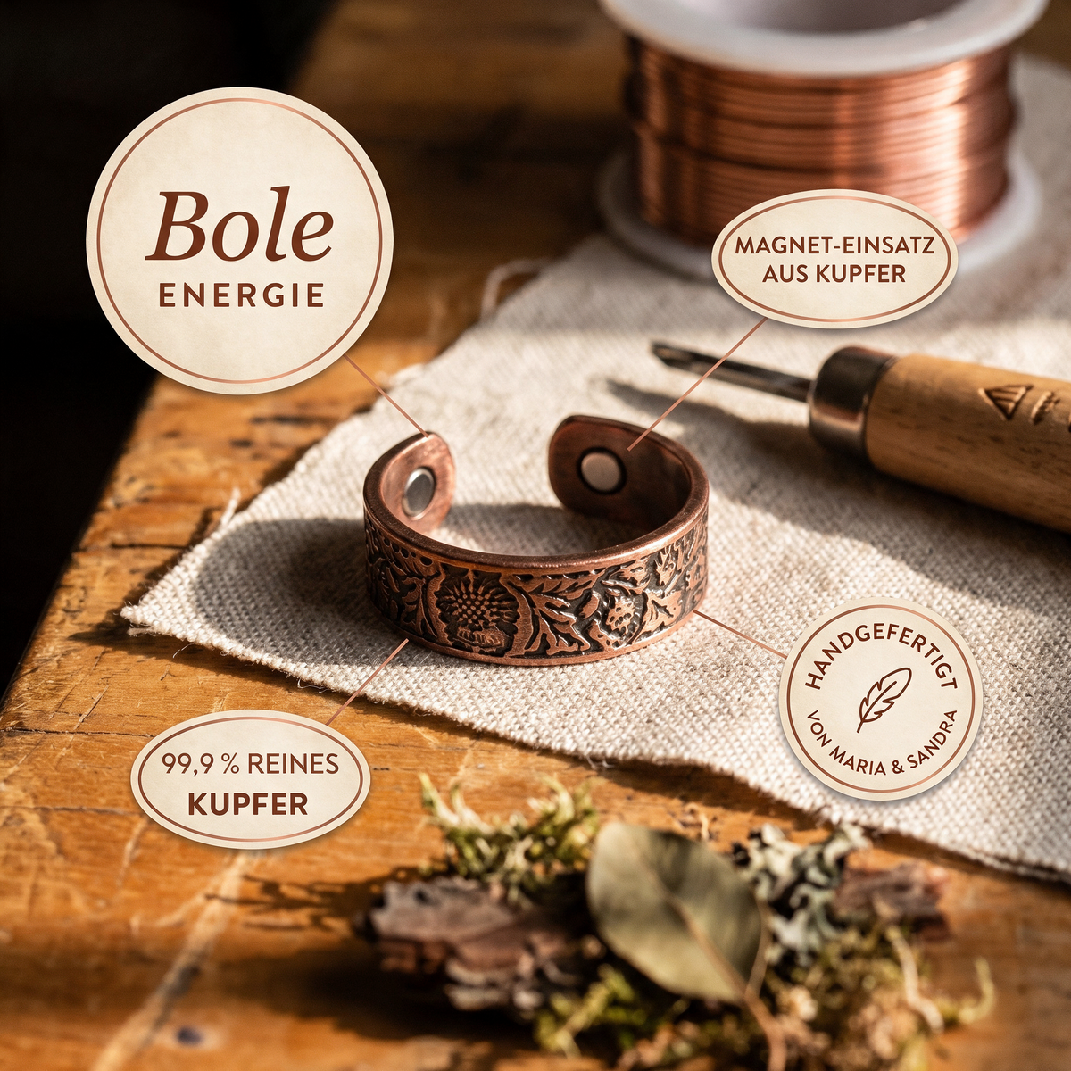 Bole-Kupferring von Maria & Sandra