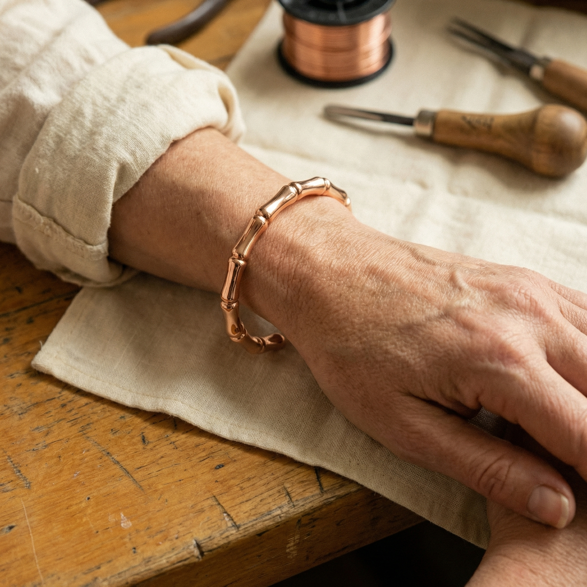 Grove-Kupferarmband von Maria & Sandra