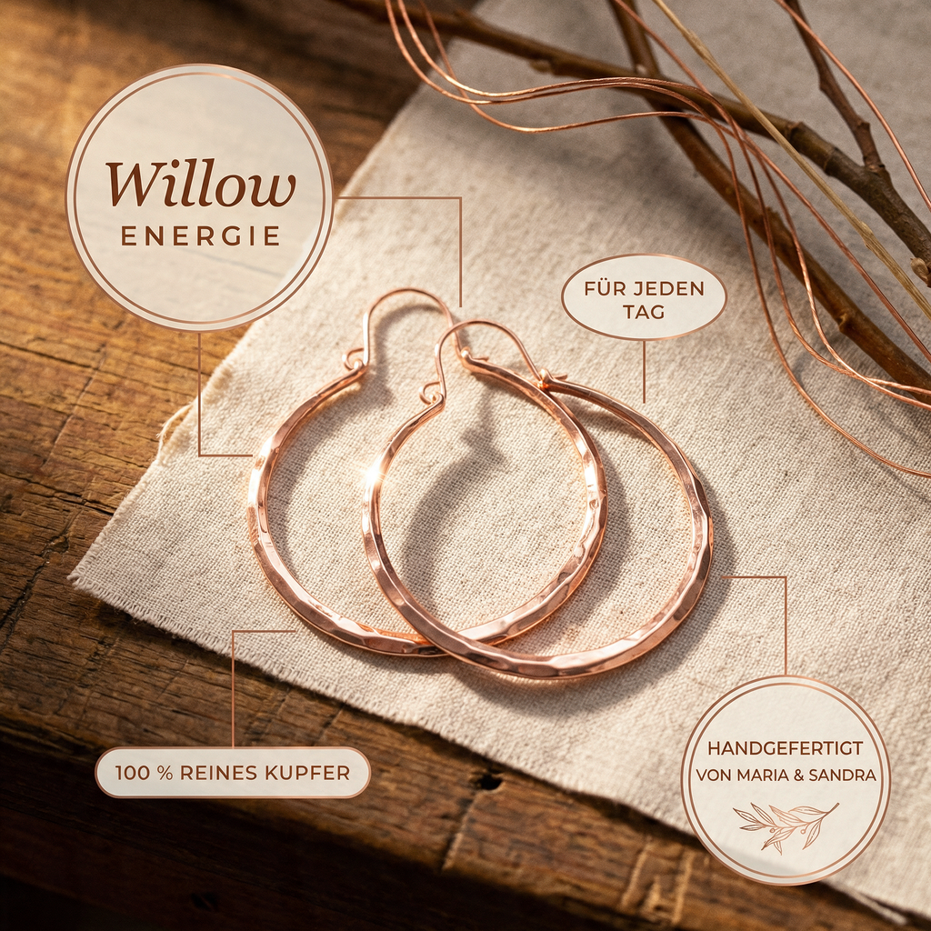 Willow-Kupferohrringe von Maria & Sandra