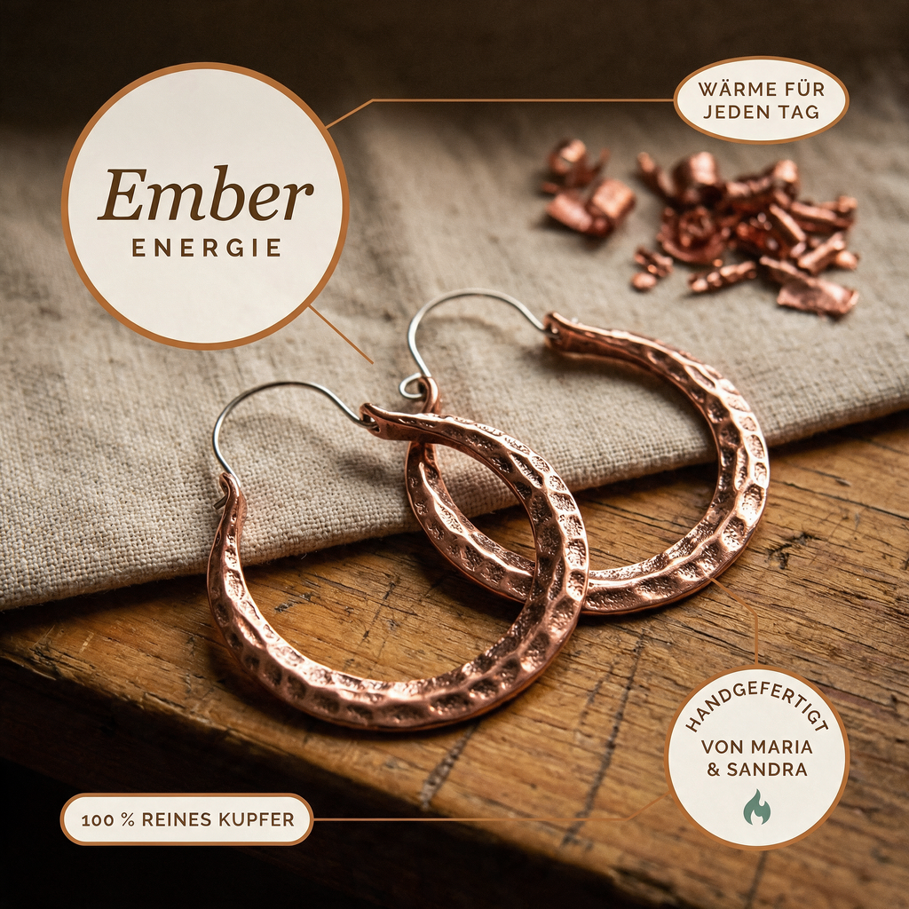 Ember-Kupferohrringe von Maria & Sandra
