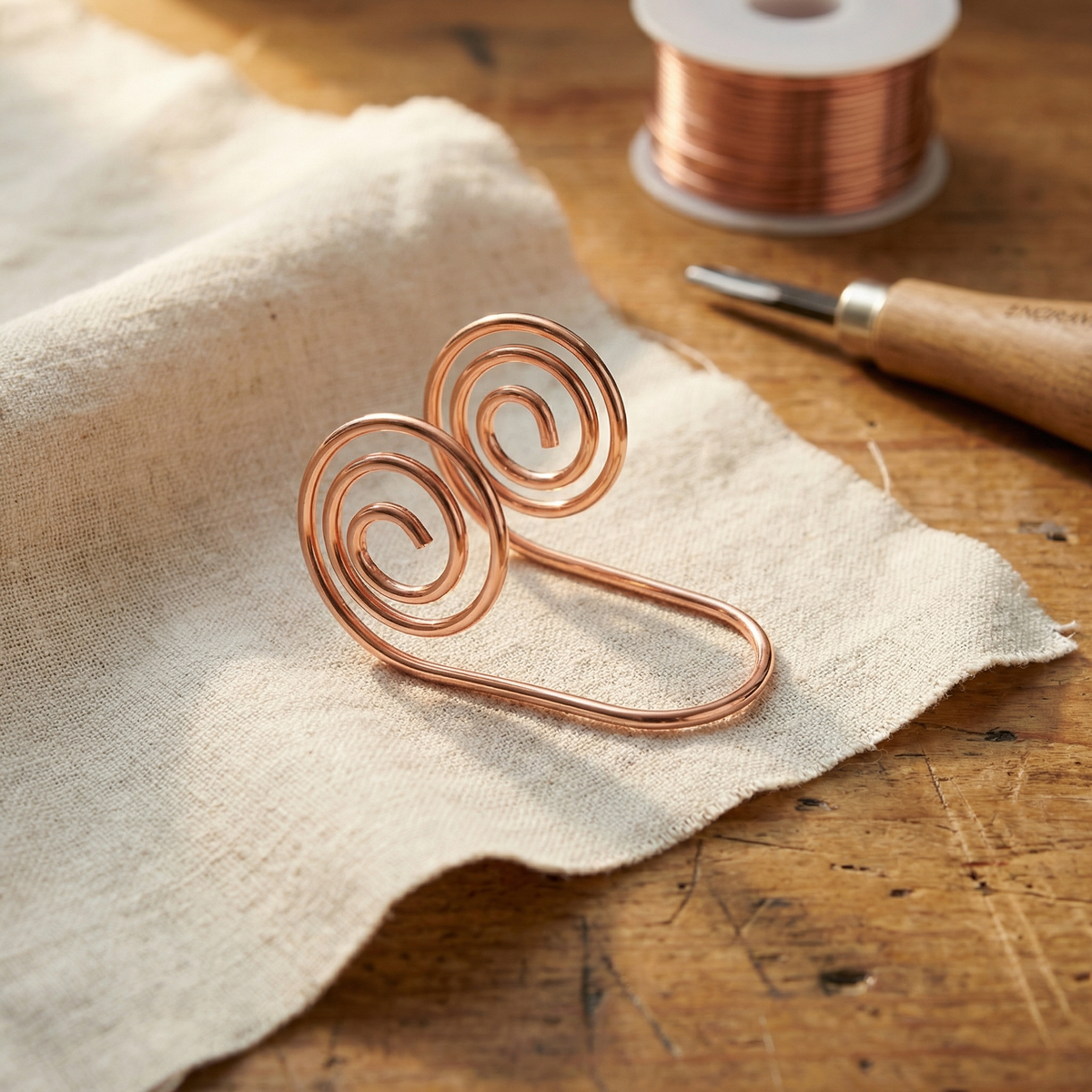 Flow-Kupfer-Handspirale von Maria & Sandra