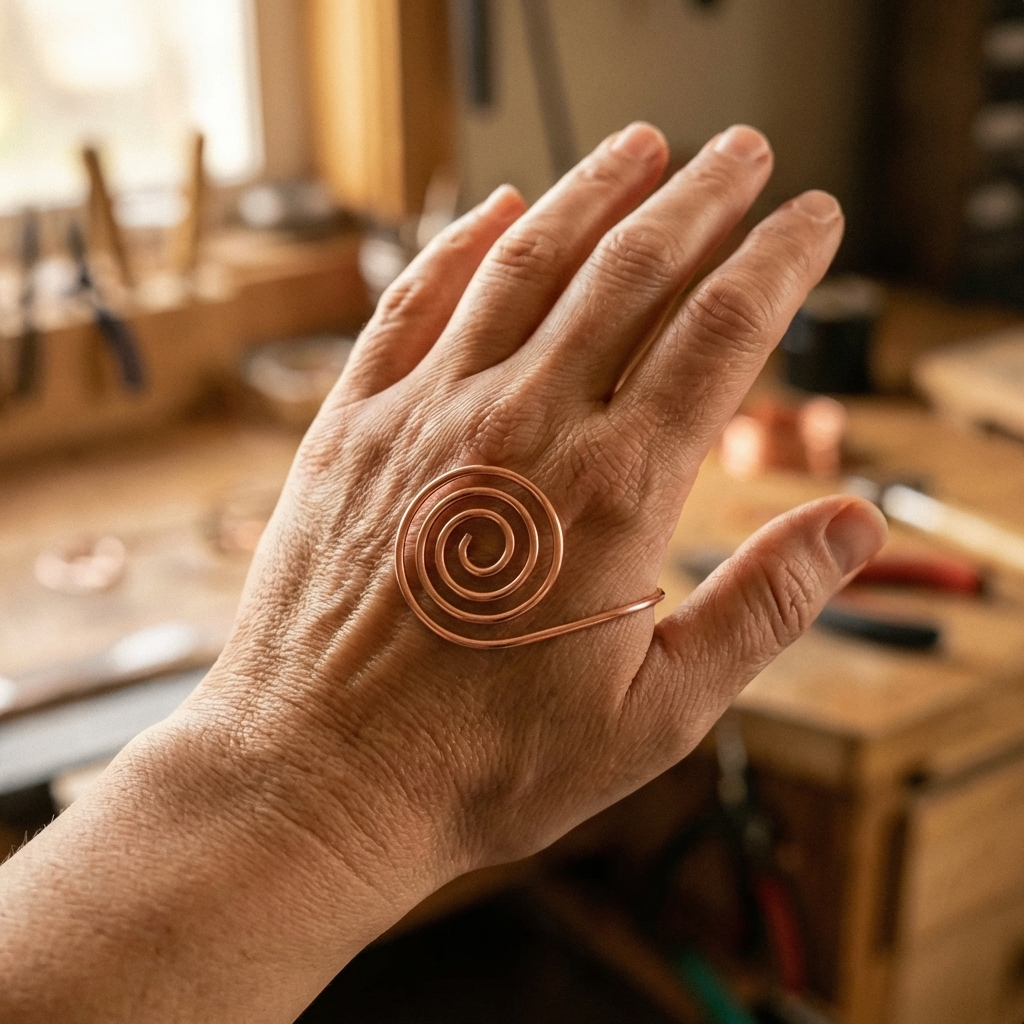 Flow-Kupfer-Handspirale von Maria & Sandra