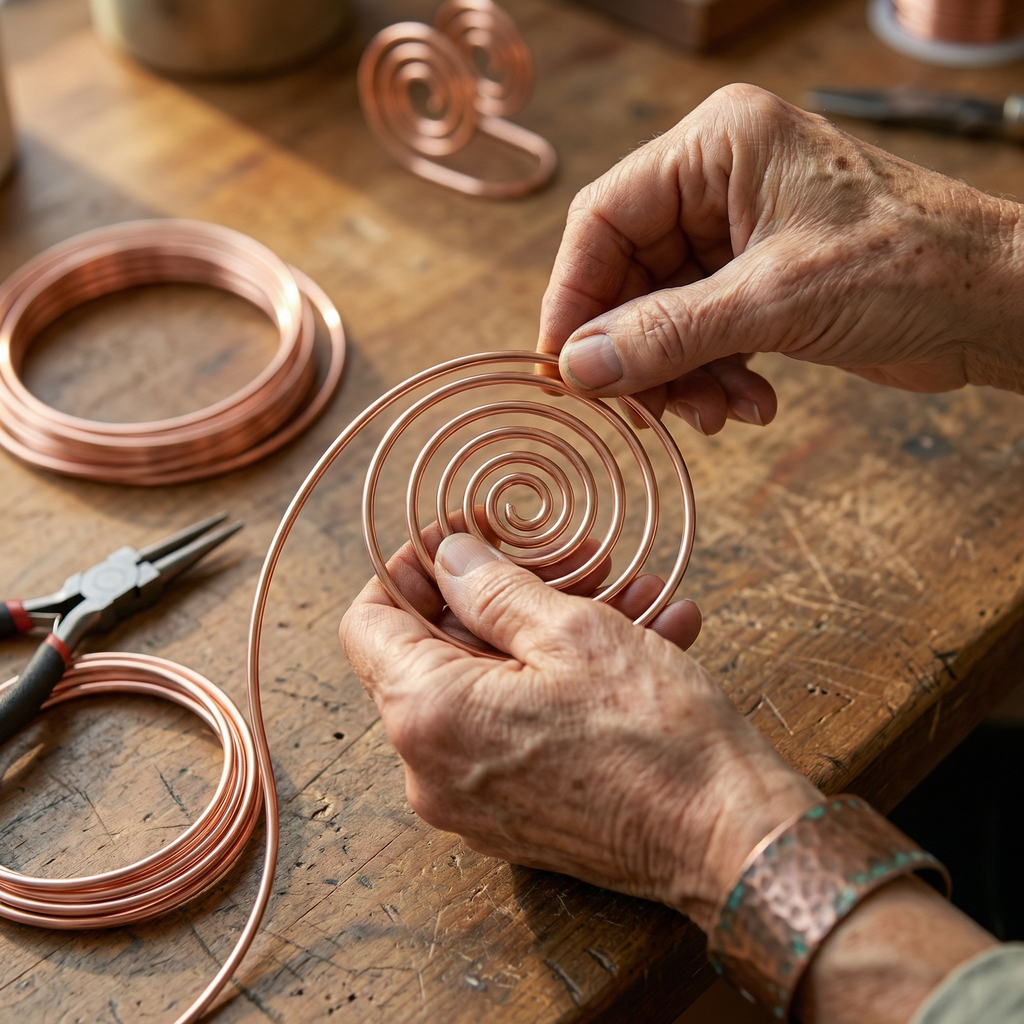 Flow-Kupfer-Handspirale von Maria & Sandra