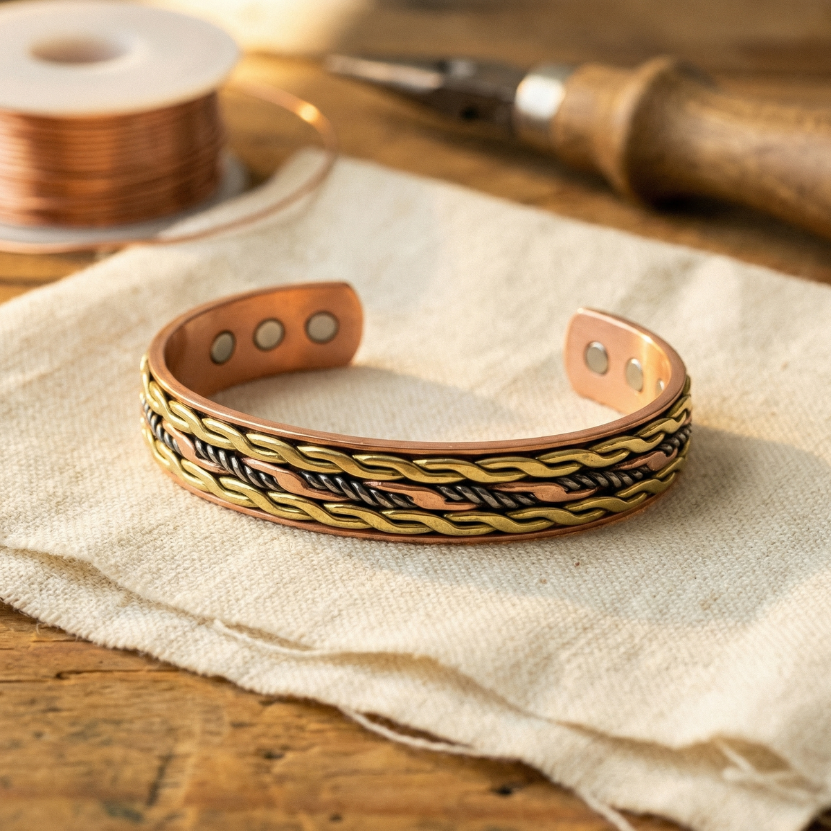 Weave-Kupferarmband von Maria & Sandra