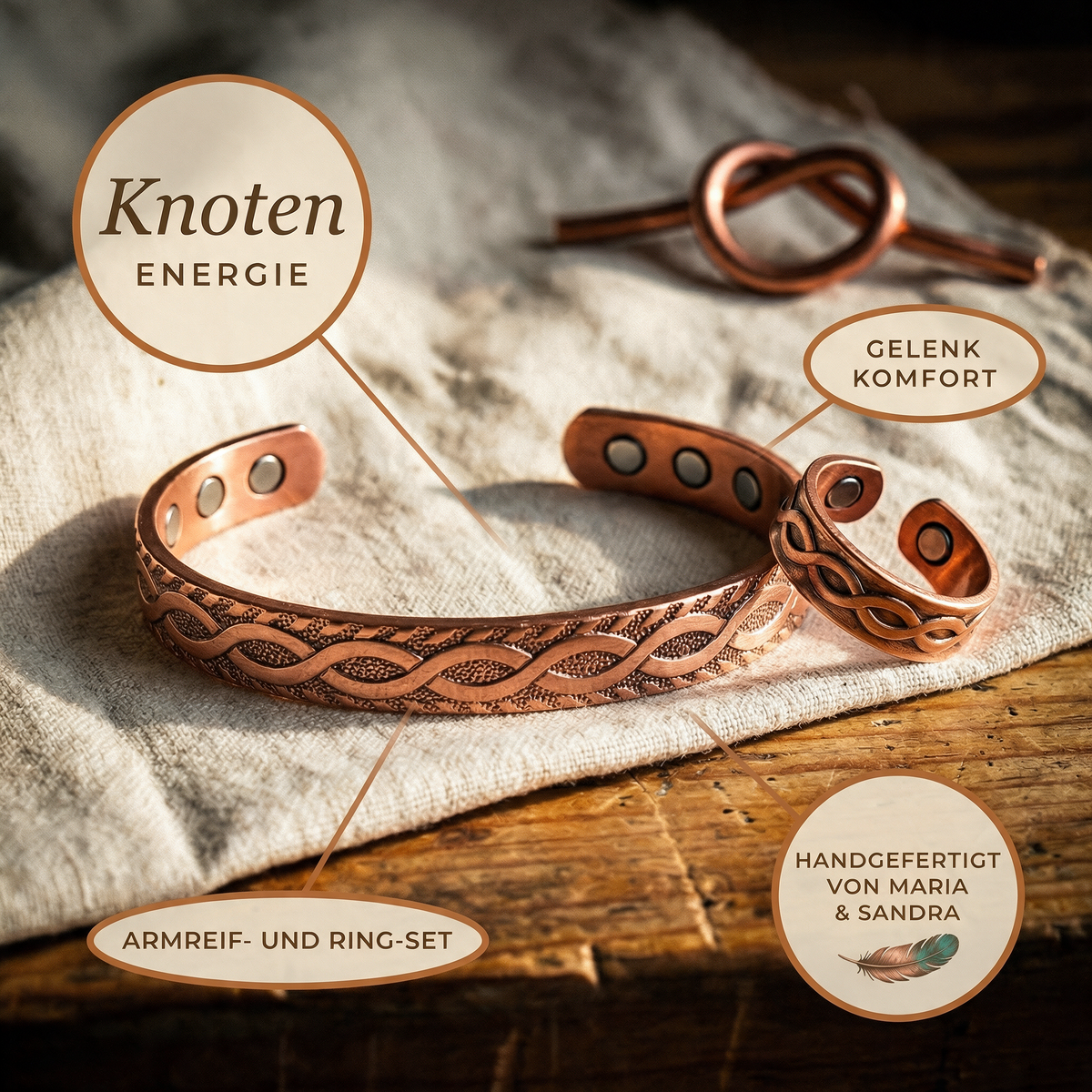 Knot-Kupfer-Set von Maria & Sandra