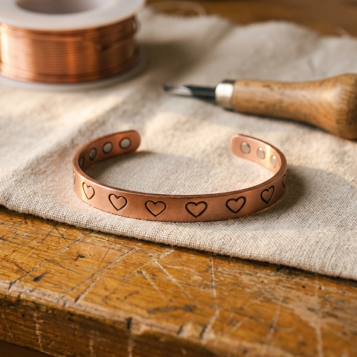 Hearth-Kupferarmband von Maria & Sandra