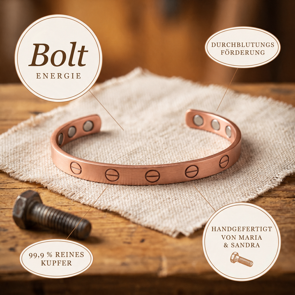 Bolt-Kupferarmband von Maria & Sandra