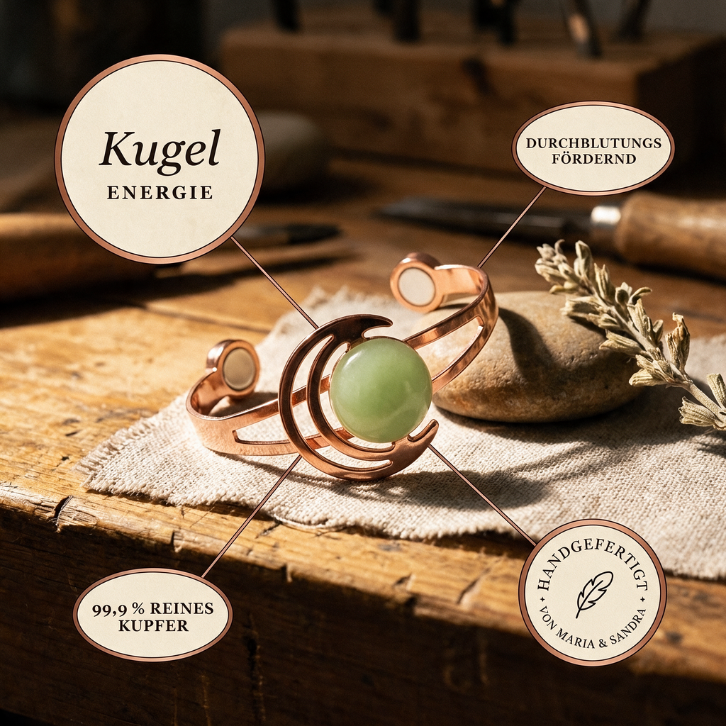 Sphere-Kupferarmband Grün von Maria & Sandra