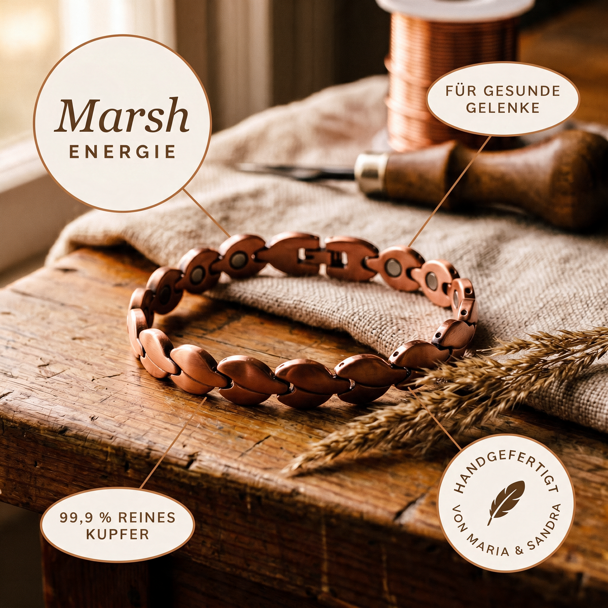 Marsh-Kupfer-Fusskettchen von Maria & Sandra