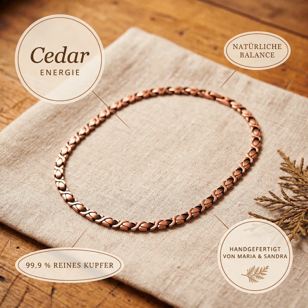 Cedar-Kupferkette von Maria & Sandra
