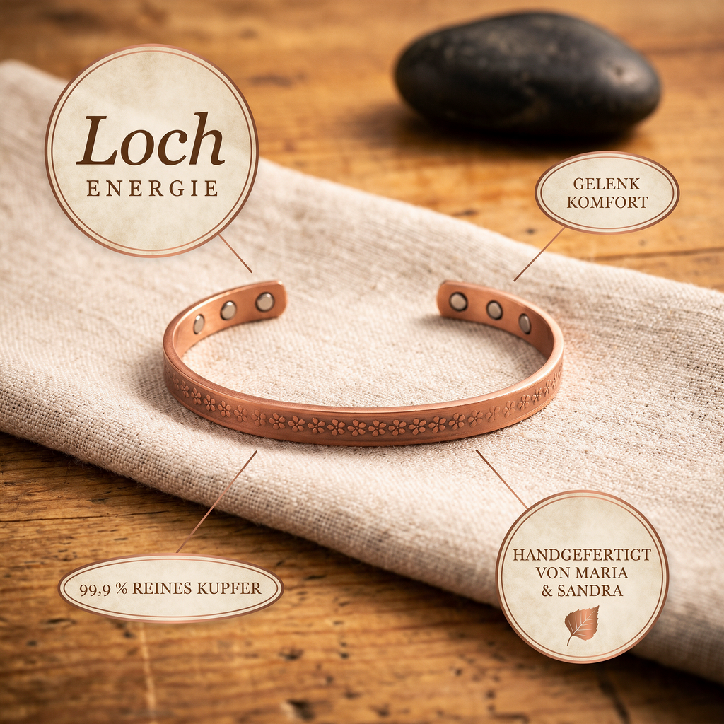 Loch-Kupferarmband von Maria & Sandra