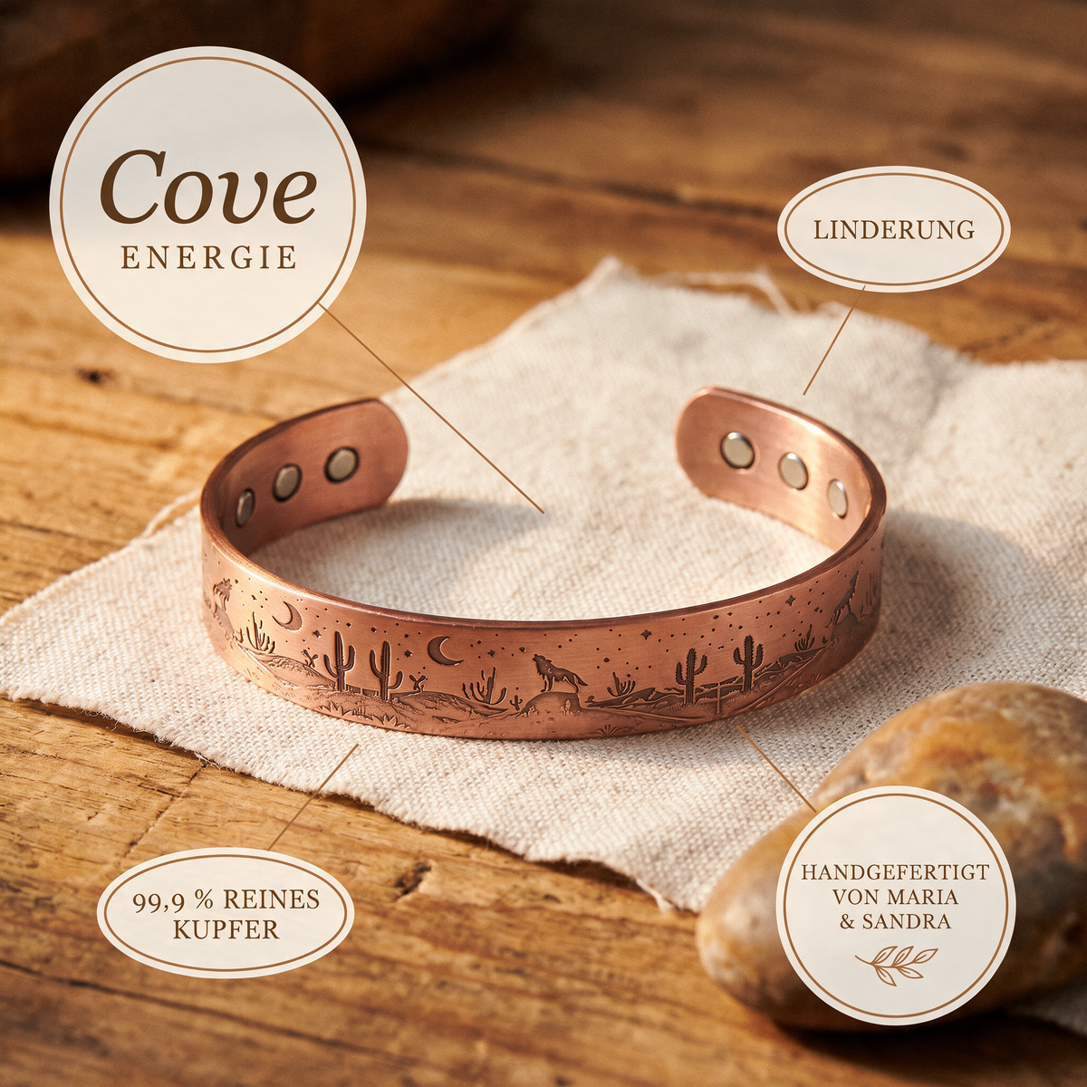 Cove-Kupferarmband von Maria & Sandra