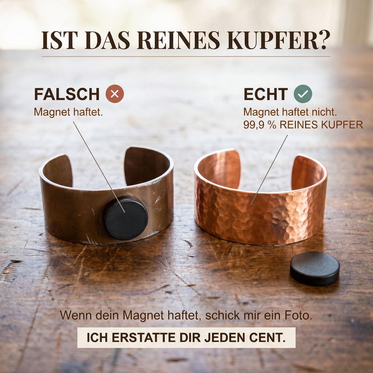 Root-Kupferarmband von Maria & Sandra