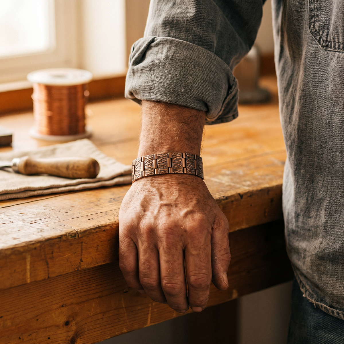 Grit-Herren-Kupferarmband von Maria & Sandra