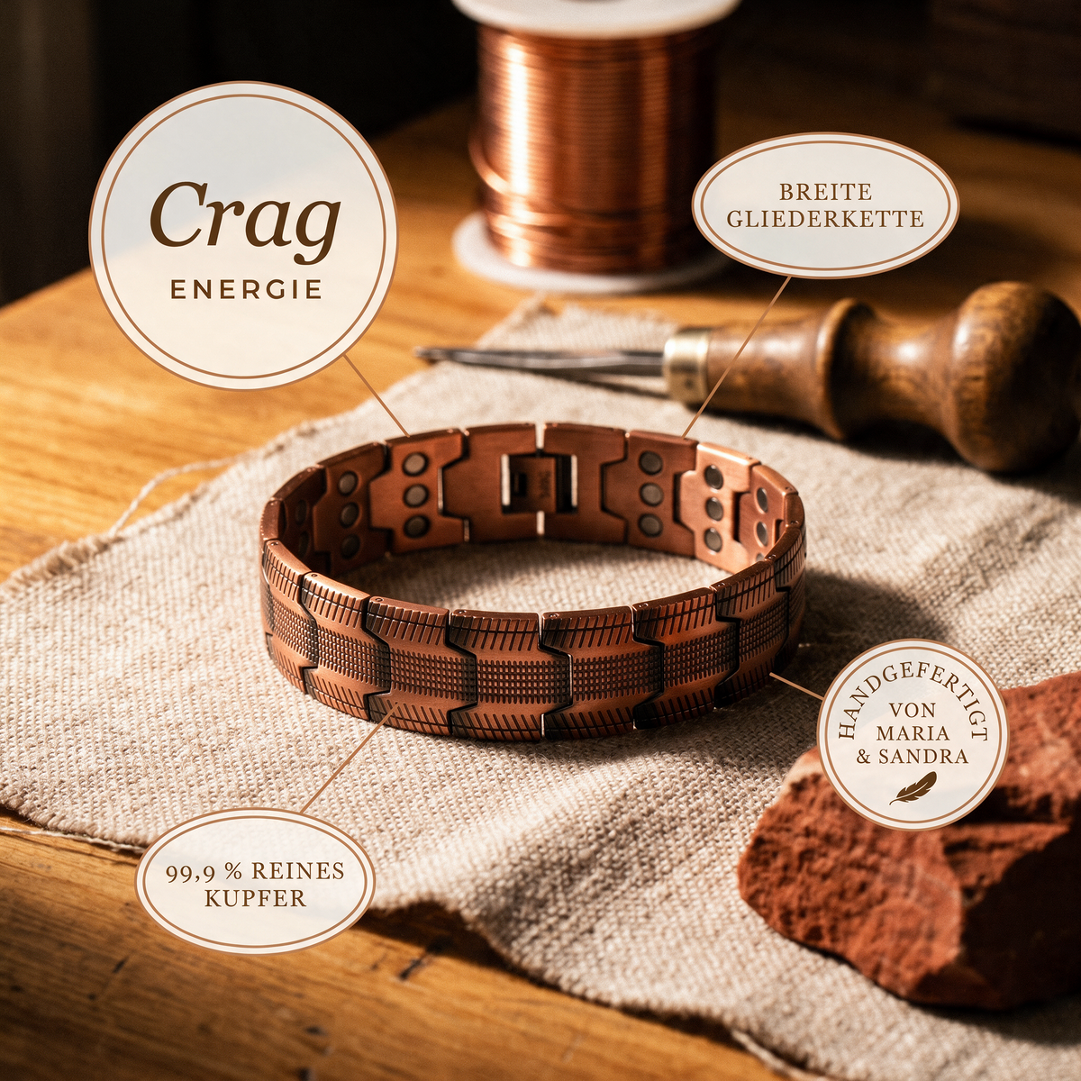 Crag-Kupferarmband von Maria & Sandra