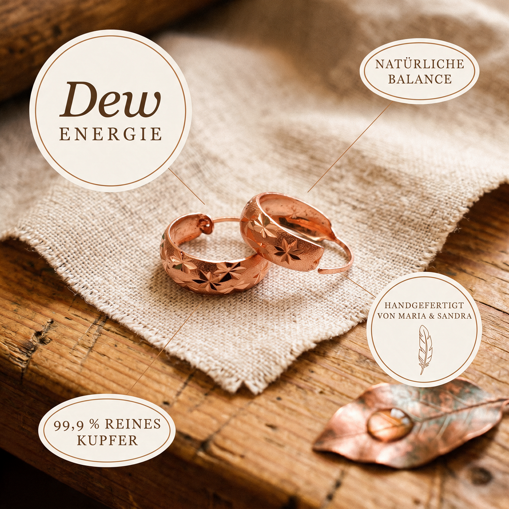 Dew-Kupferohrringe von Maria & Sandra