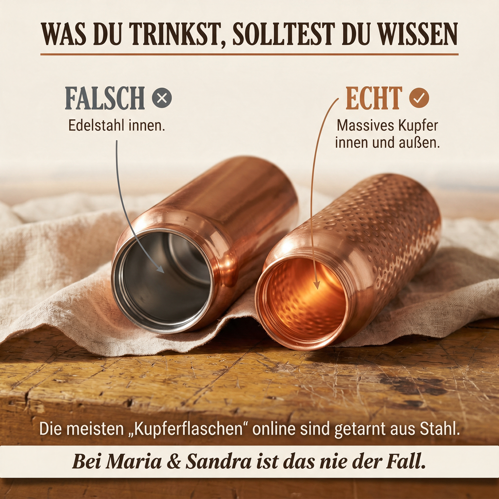 Reine Kupfer-Trinkflasche von Maria & Sandra