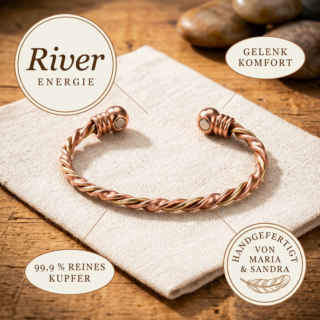 River-Kupferarmband von Maria & Sandra
