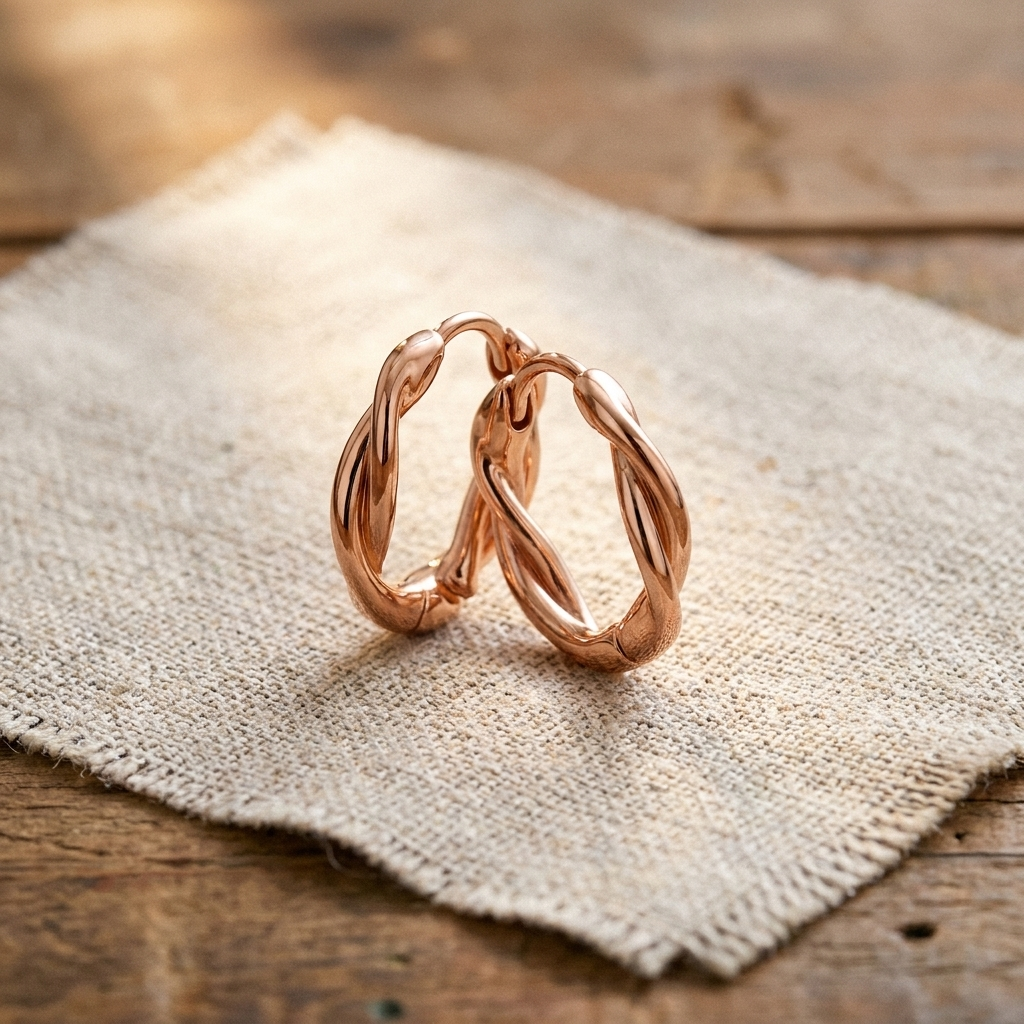 Wren-Kupfer-Creolen von Maria & Sandra