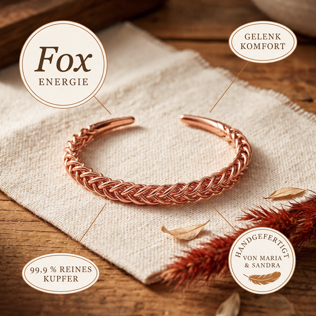 Fox-Kupferarmband von Maria & Sandra