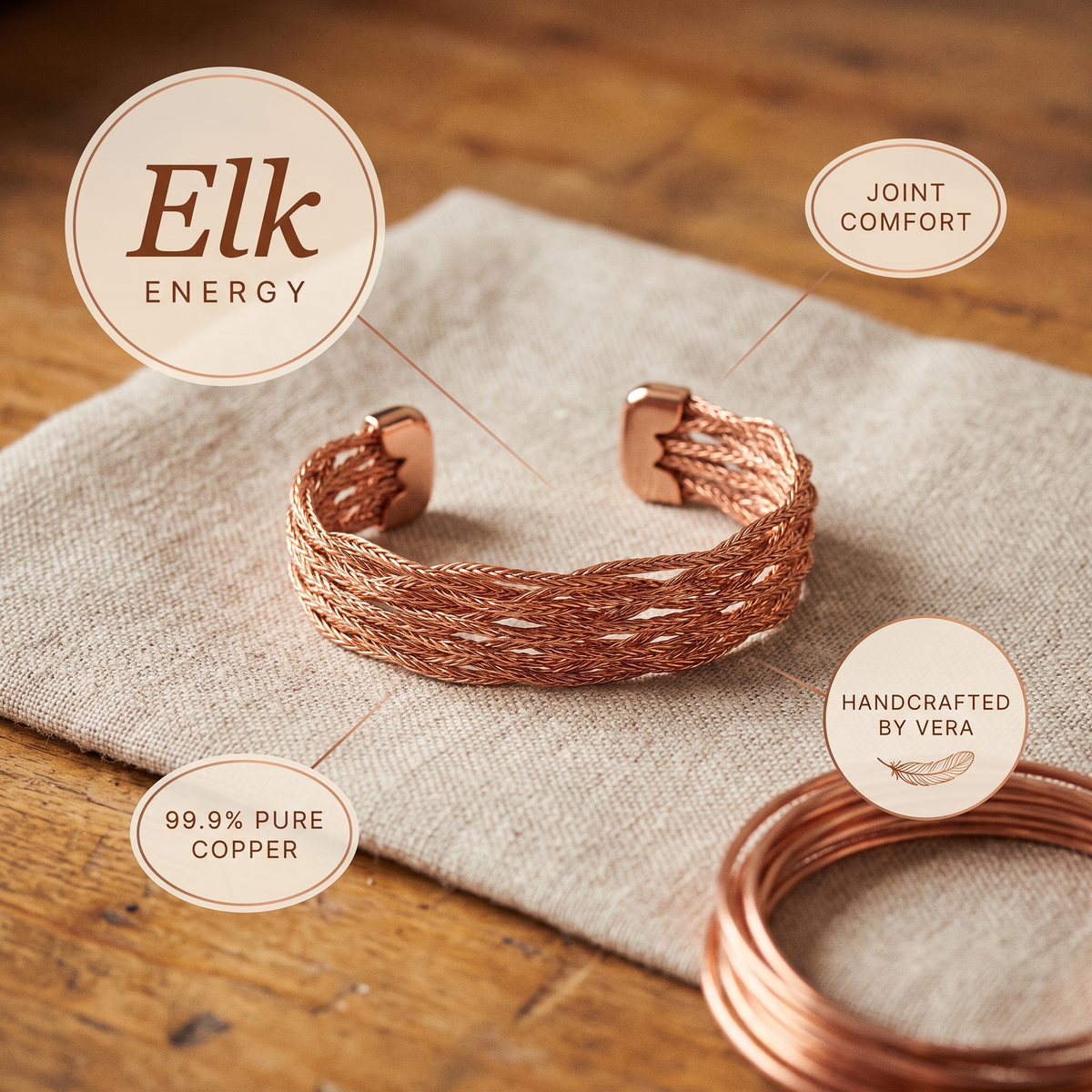 Elk-Kupferarmband von Maria & Sandra
