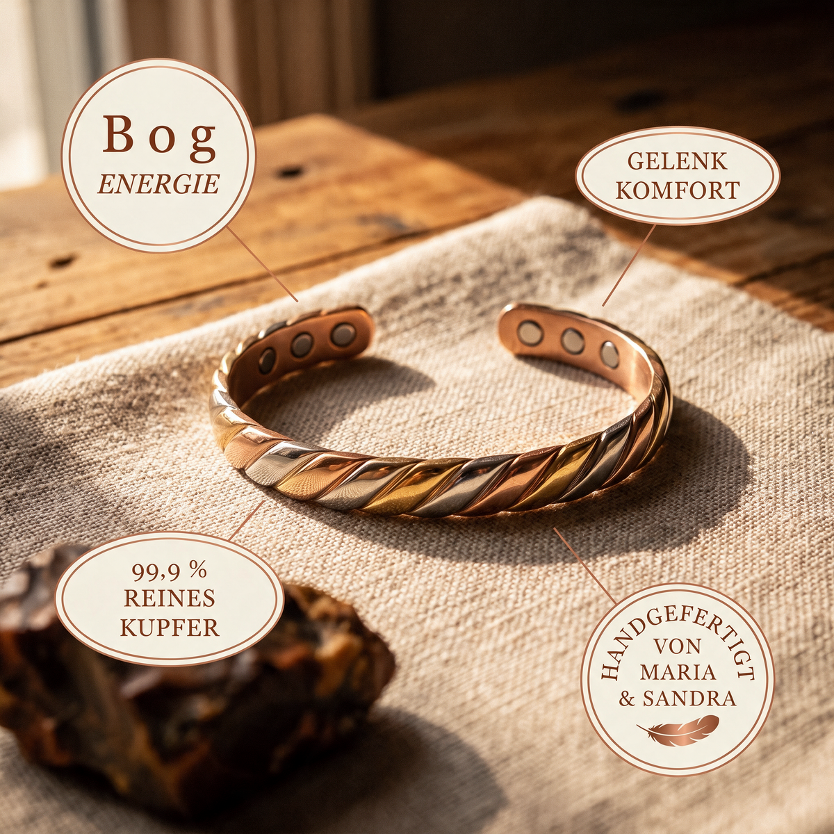 Bog-Kupferarmband von Maria & Sandra