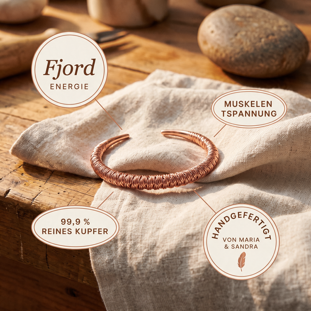 Fjord-Kupfer-Armreif von Maria & Sandra