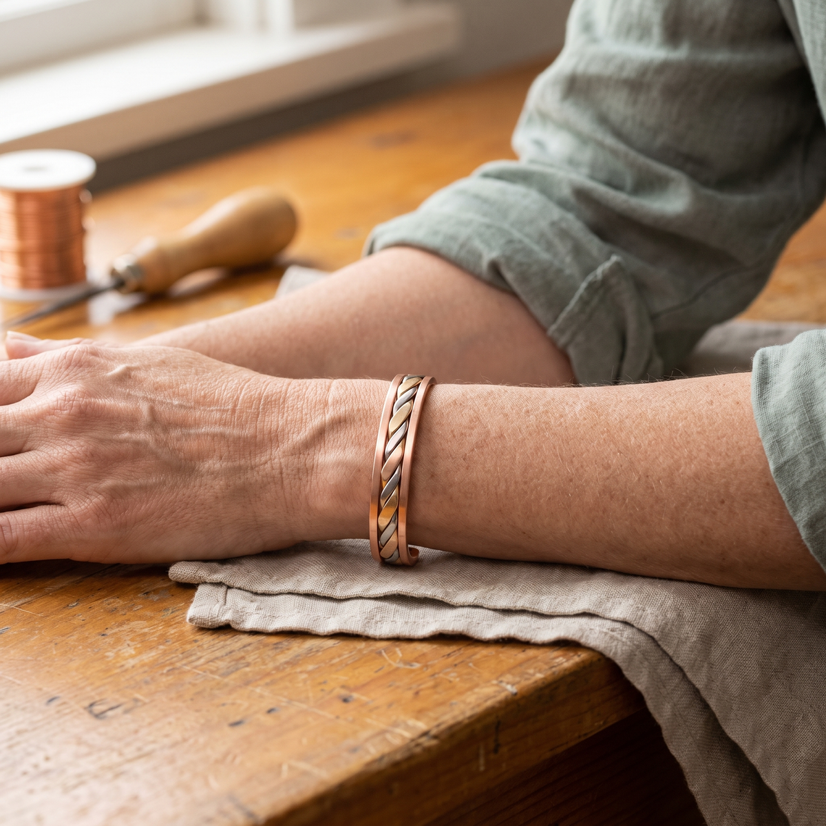 Bud-Kupferarmband von Maria & Sandra