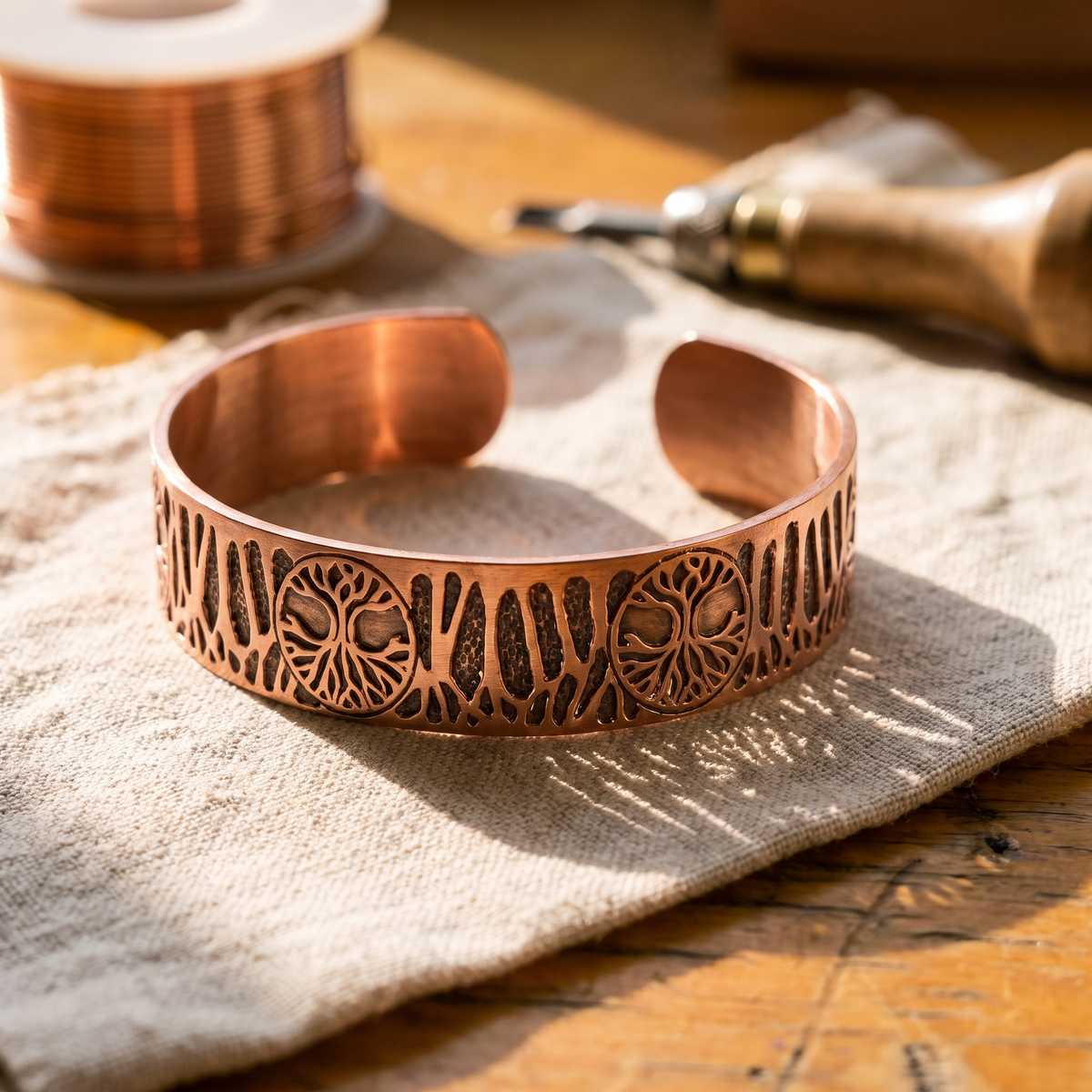 Vine-Kupferarmband von Maria & Sandra