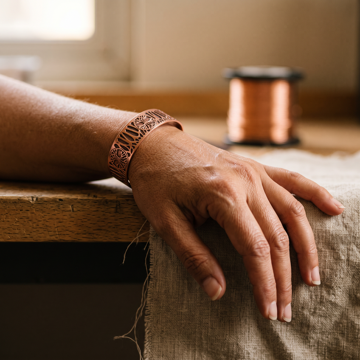 Vine-Kupferarmband von Maria & Sandra