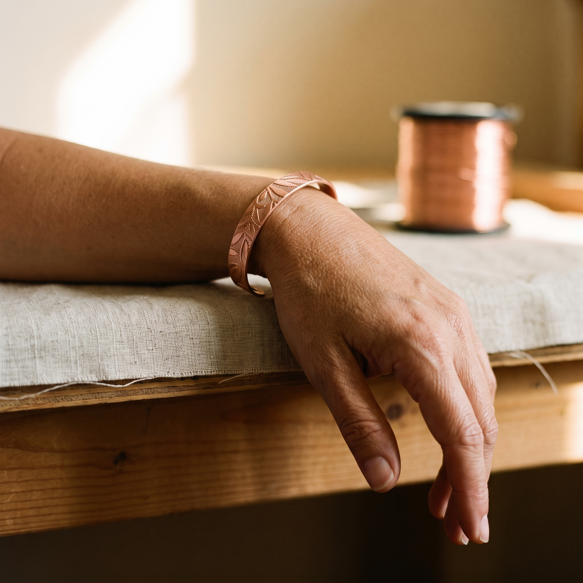 Grove-Kupferarmband von Maria & Sandra