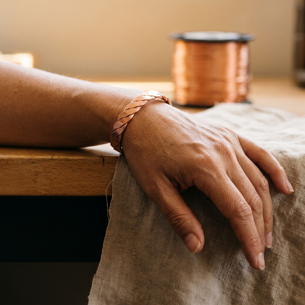 Reed-Kupferarmband von Maria & Sandra