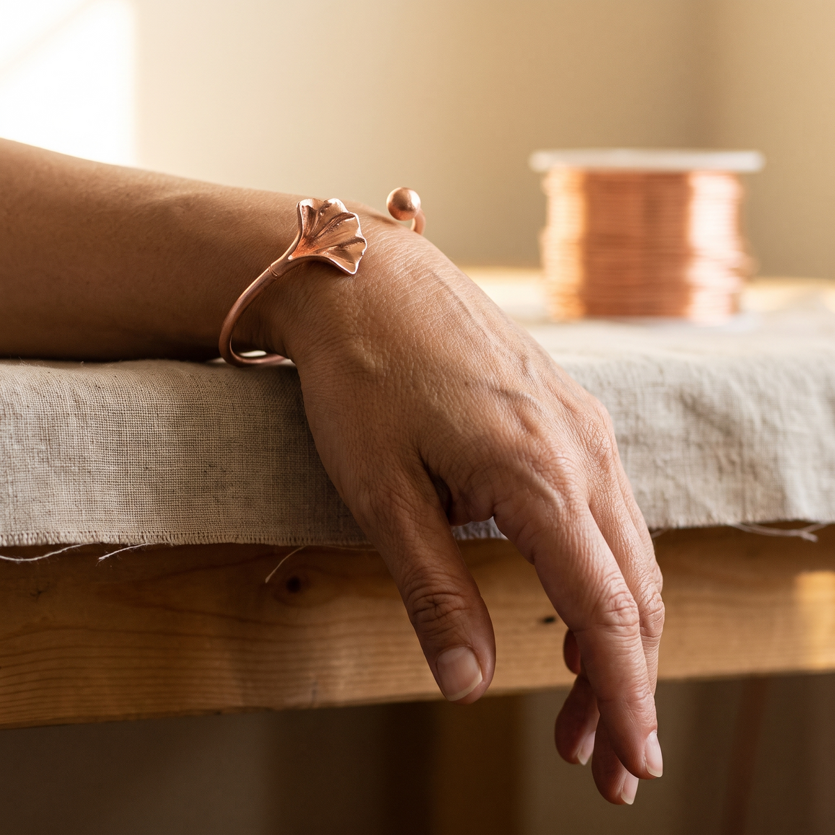 Shell-Kupferarmband von Maria & Sandra
