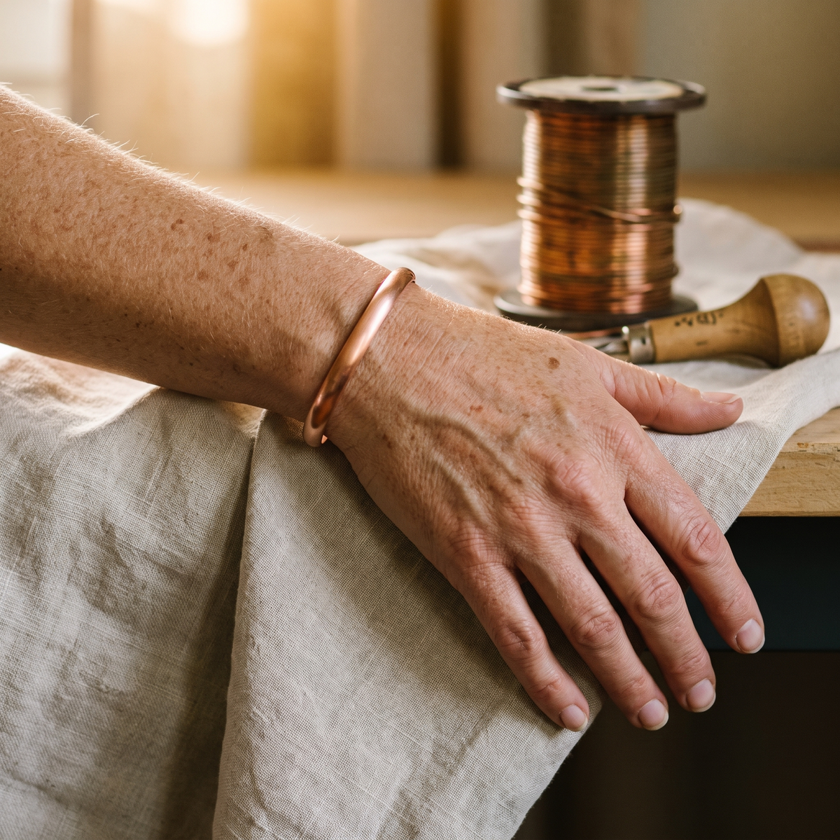 Flow-Kupferarmband von Maria & Sandra